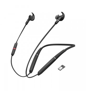 Jabra Evolve 65e MS & Link 370 Headset Trådløs Halsbånd Kontor Callcenter Micro-USB Bluetooth Sort