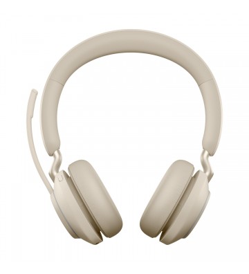 Jabra Evolve2 65, MS Stereo Headset Trådløs Kontor Callcenter USB Type-A Bluetooth Beige