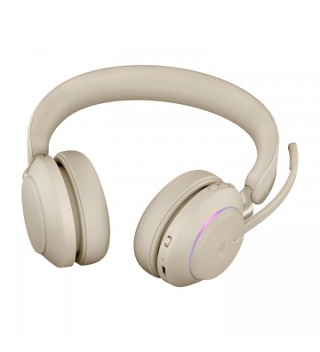 Jabra Evolve2 65, MS Stereo Headset Trådløs Kontor Callcenter USB Type-A Bluetooth Beige