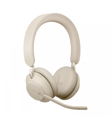 Jabra Evolve2 65, MS Stereo Headset Trådløs Kontor Callcenter USB Type-C Bluetooth Beige