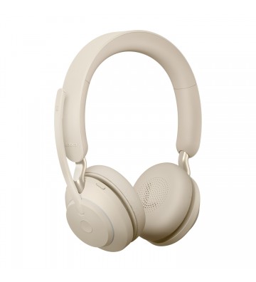 Jabra Evolve2 65, UC Stereo Headset Trådløs Kontor Callcenter USB Type-A Bluetooth Beige