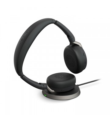 Jabra Evolve2 65 Flex Headset Kabel & trådløs Kontor Callcenter Bluetooth Sort