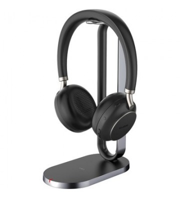 Yealink BH76 Headset Trådløs Opkald musik USB Type-C Bluetooth Opladningsstativ Sort