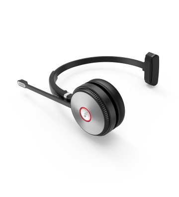 Yealink WH62 Mono Teams Personligt lydkonferencesystem Trådløs Headset Kontor Callcenter Micro-USB Opladningsstativ Sort