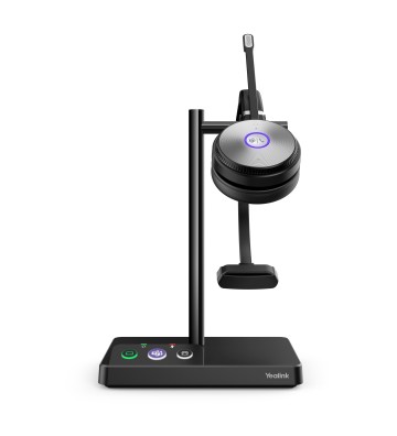 Yealink WH62 Mono UC Headset Trådløs Kontor Callcenter Micro-USB Opladningsstativ Sort