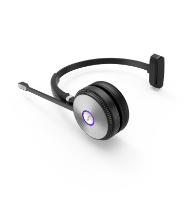 Yealink WH62 Mono UC Headset Trådløs Kontor Callcenter Micro-USB Opladningsstativ Sort