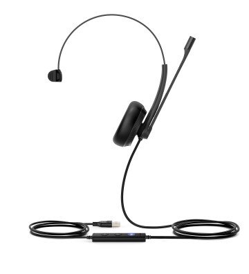 Yealink UH34 Mono Teams Headset Ledningsført Kontor Callcenter USB Type-A Sort