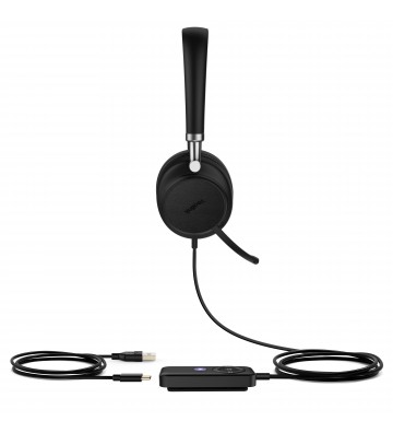 Yealink UH38 Dual Teams Headset Kabel & trådløs Kontor Callcenter Bluetooth Sort