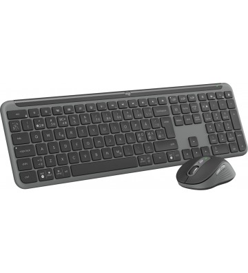 Logitech MK950 Signature for Business tastatur Mus inkluderet Kontor RF trådløs + Bluetooth QWERTY Dansk, Finsk, Norsk, Svensk