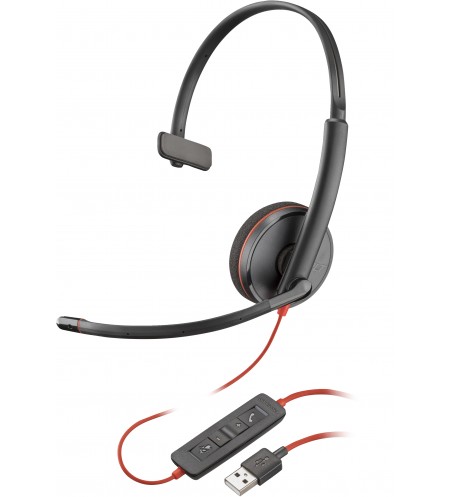 POLY|HP Blackwire C3210 USB-A Black Headset (Bulk)