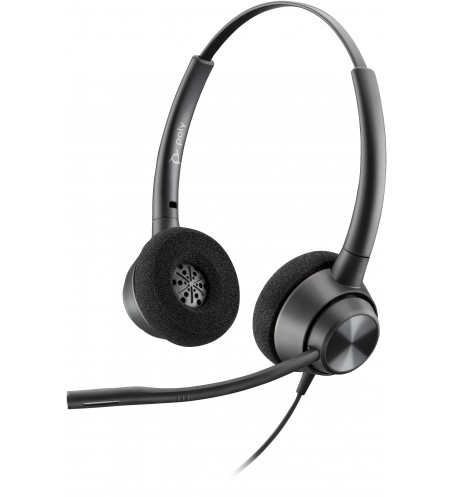 POLY|HP EncorePro 320 with Quick Disconnect Binaural Headset TAA