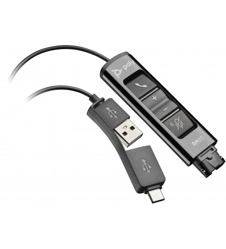 POLY|HP DA85 USB to QD Black Adapter TAA