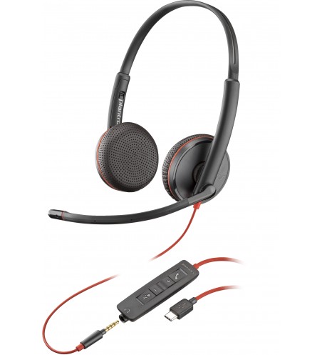 POLY|HP Blackwire C3225 Stereo USB-C Headset (Bulk)