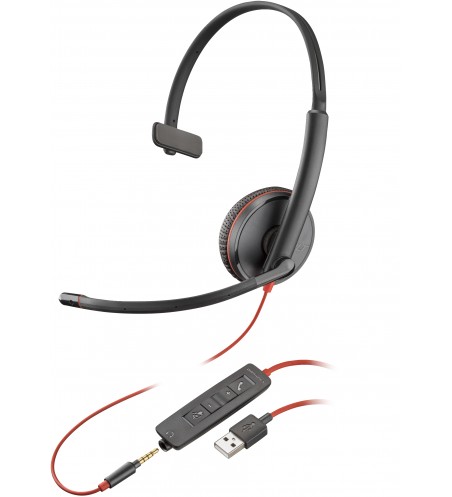 POLY|HP Blackwire 3215 Monaural USB-A Headset (Bulk)