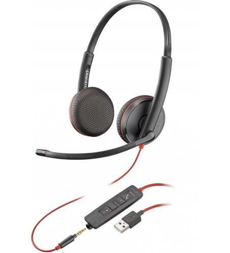 POLY|HP Blackwire 3225 Stereo USB-A Headset (Bulk)