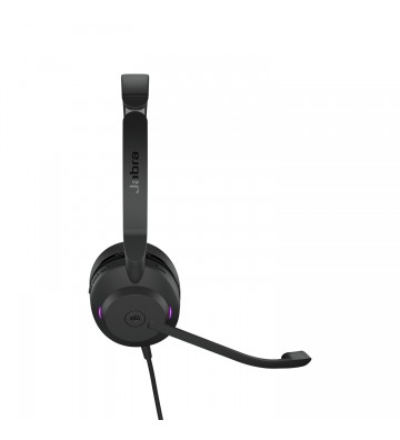 Jabra Evolve2 30, MS Stereo Headset Ledningsført Kontor Callcenter USB Type-A Sort
